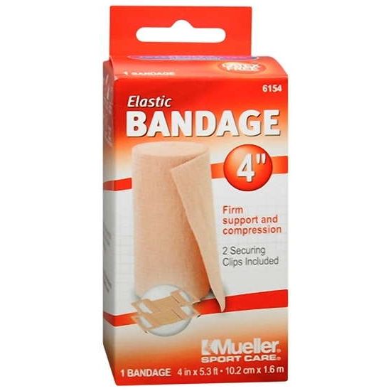 Mueller Mueller Sport Care Antimicrobial 4" Elastic Bandage With Clips Medical Tape & Bandages
