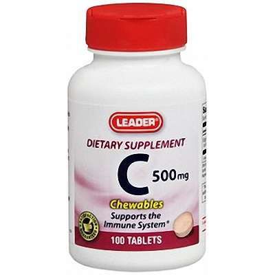 Leader Leader Vitamin C 500mg Chewables - 100 Tabs Vitamins & Supplements
