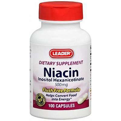 Leader Leader Niacin Flush Free 500mg Caps 100ct Key Caps White Smoke
