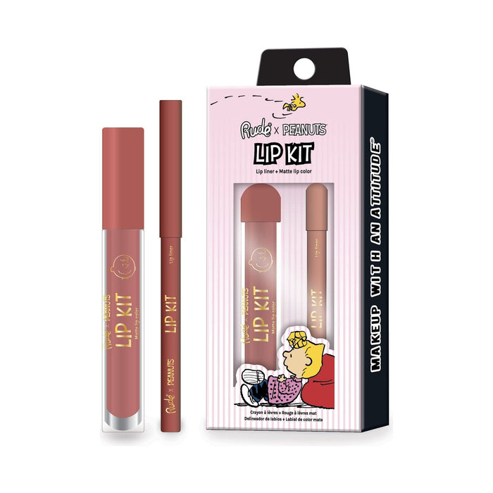 Rude Cosmetics - Rude Cosmetics - Peanuts Lip Kit - Lip Liner + Matte Lip Color