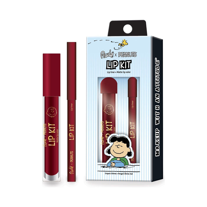 Rude Cosmetics - Rude Cosmetics - Peanuts Lip Kit - Lip Liner + Matte Lip Color