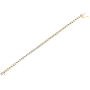 Bids.com 14K Yellow Gold Plated .925 Sterling Silver 3.0 Cttw Diamond Link Bracelet (K-L Color, I2-I3 Clarity) - 7.25" Bracelets