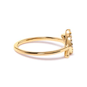 Bids.com 10K Yellow Gold 1/10 Cttw Diamond Leaf and Branch Ring (H-I Color, I1-I2 Clarity) - Ring Size 7 Rings