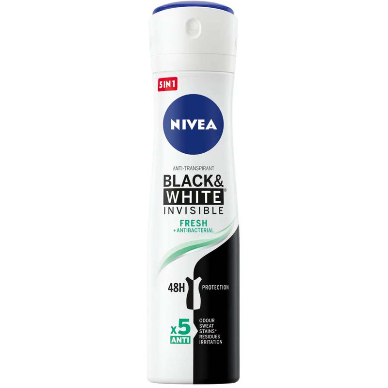 Nivea Nivea Deodorant Spray Invisible Black & White Fresh 150Ml Deodorant