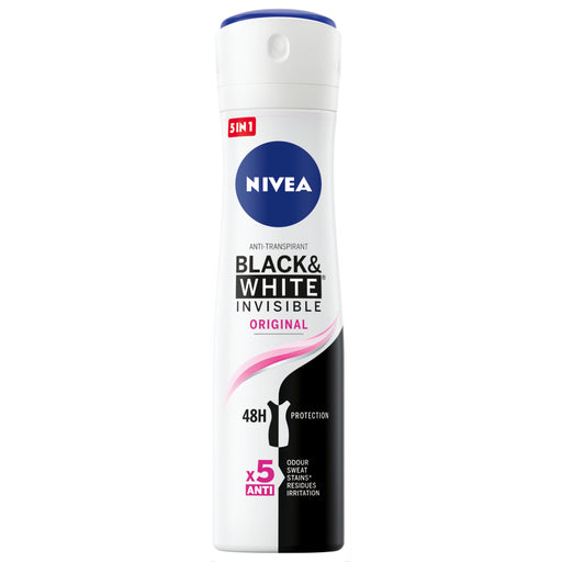 Nivea Nivea Deodorant Spray Invisible For Black & White Clear, 150 Ml Deodorant