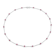Bids.com 2.34 Carat Genuine Ruby .925 Sterling Silver Necklace Necklaces