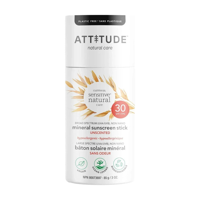 Attitude Sun Stick SPF30 Unscented Tinted  - 3 Oz