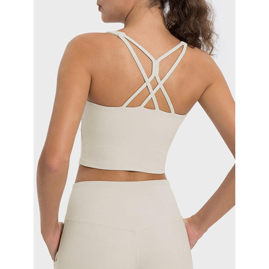 Crisscross Round Neck Active Tank