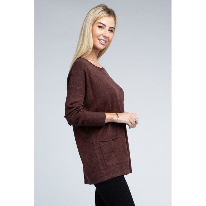 Viscose Front Pockets Sweater