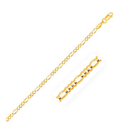 Bids.com 2.8mm 14k Yellow Gold Solid Figaro Bracelet Bracelets