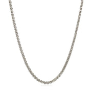 Bids.com 2.1mm 14k White Gold Round Wheat Chain Necklaces