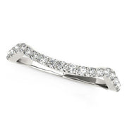 Bids.com 14k White Gold Modern Curvy Design Diamond Wedding Band (1/5 cttw) Rings