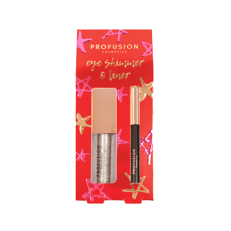 Profusion Cosmetics Crimson Eye Shimmer & Eye Liner – 2-Piece Set Eye