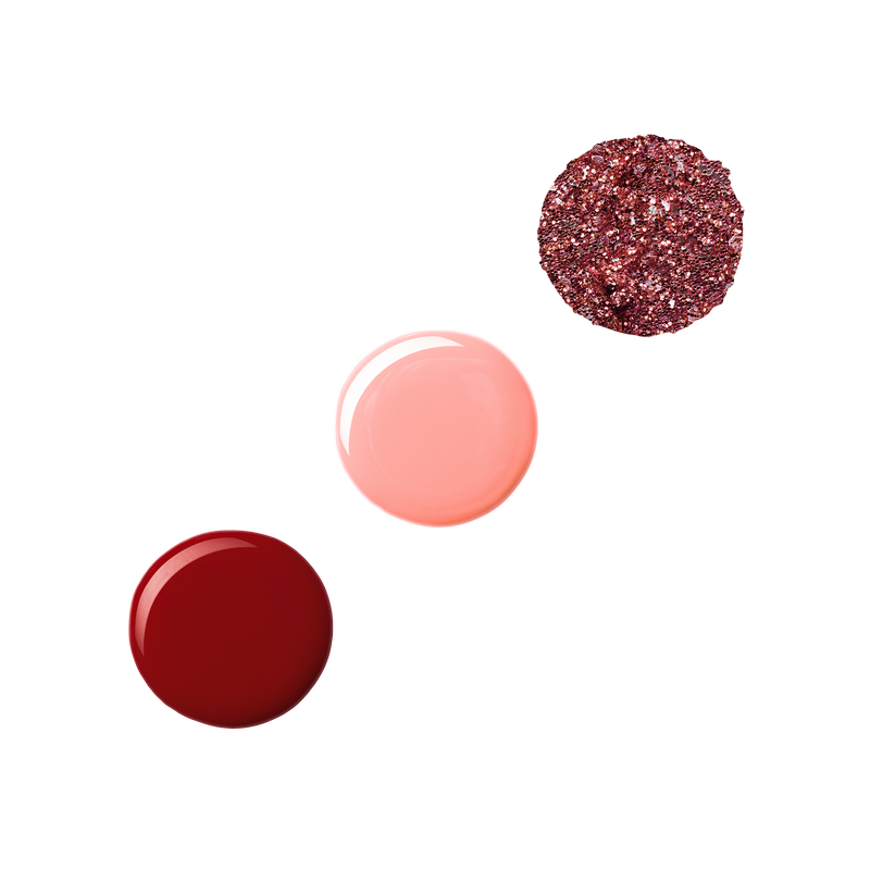 Profusion Cosmetics Crimson Gel Nails – 4-Piece Nail Polish Set with Top Coat Nail Polishes