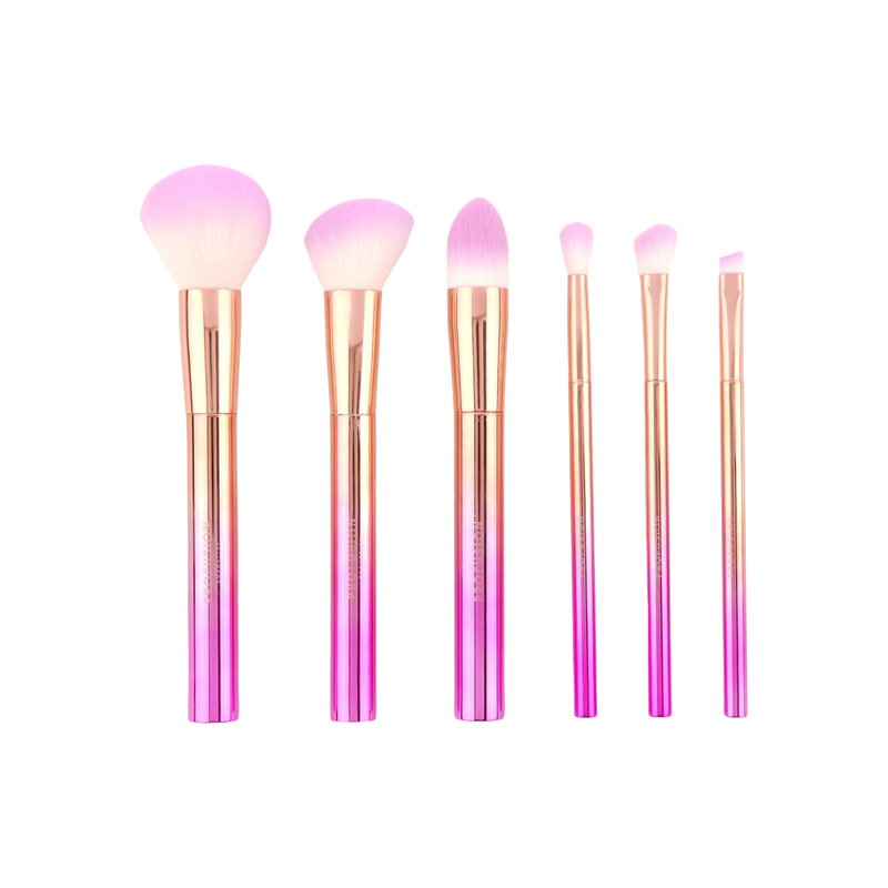 Profusion Cosmetics Crimson Brush Vault – 6-Piece Brush Set Makeup Brushes