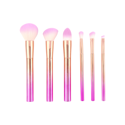 Profusion Cosmetics Crimson Brush Vault – 6-Piece Brush Set Makeup Brushes