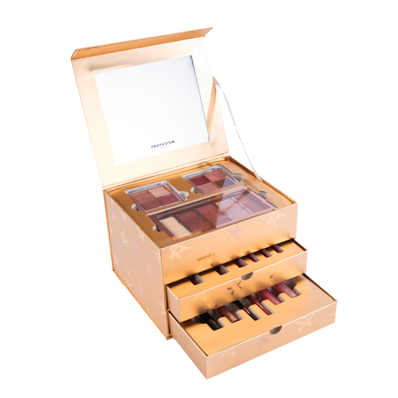 Profusion Cosmetics Crimson Dawn to Dusk Beauty Kit – Complete Collection Bundle Set