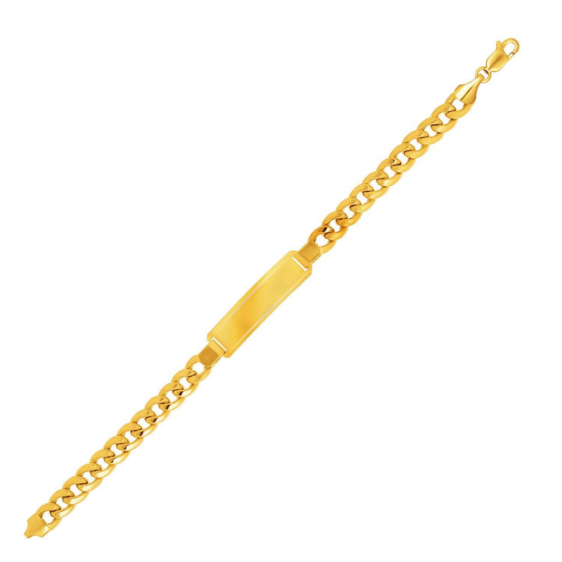 Bids.com 14k Yellow Gold Men's ID Cuban Chain Bracelet Bracelets