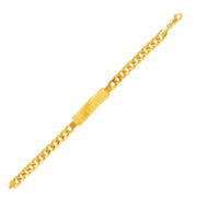 Bids.com 14k Yellow Gold Men's ID Cuban Chain Bracelet Bracelets