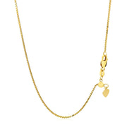 Bids.com 14k Yellow Gold Adjustable Box Chain (1.10 mm) Necklaces White Smoke 22 / Yellow Gold