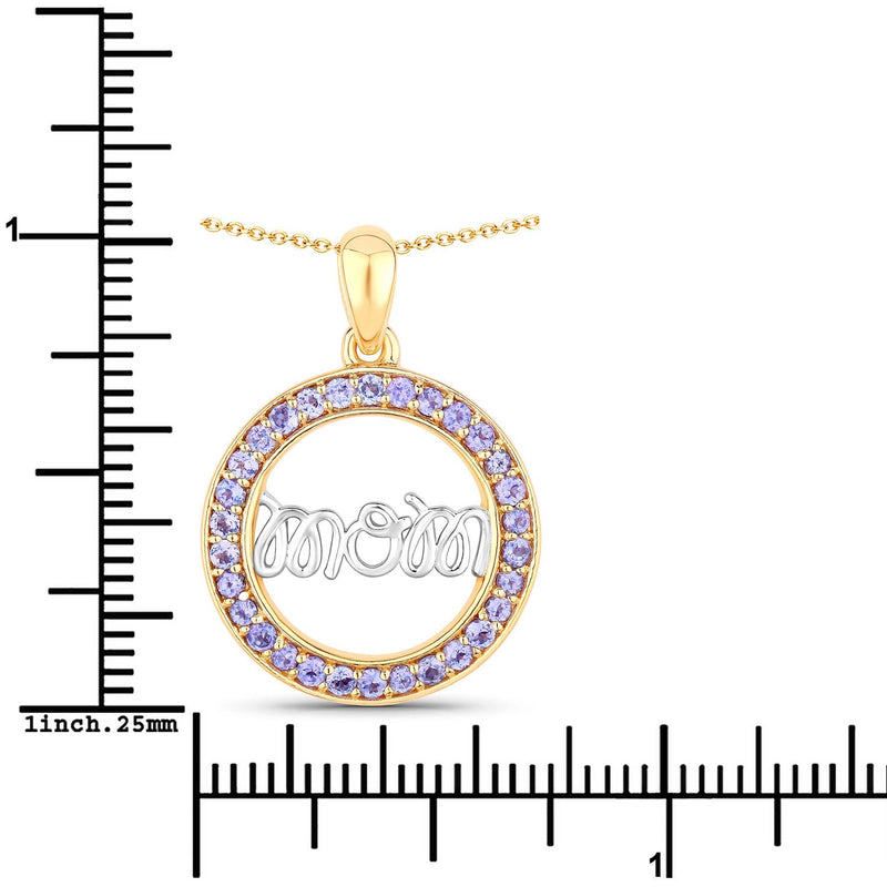 Bids.com 0.64 Carat Genuine Tanzanite .925 Sterling Silver Pendant Pendants