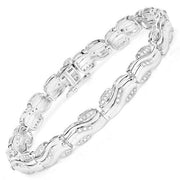 Bids.com 0.84 Carat Genuine White Diamond .925 Sterling Silver Bracelet Bracelets