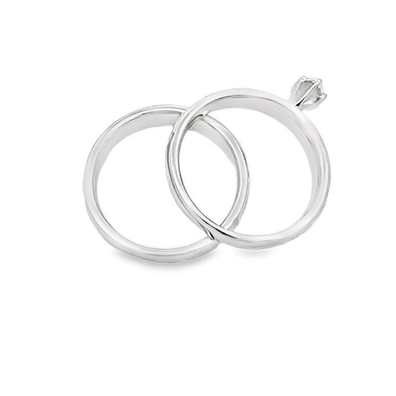 Bids.com Diamond Engagement Ring Set Sterling Silver 14KT Gold Rings
