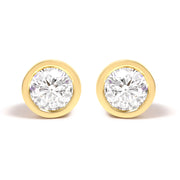 Bids.com 14K White Gold 1.0 Cttw Lab Grown Diamond Screw-Back Classic Bezel Solitaire Stud Earrings (G-H Color, VS2-SI1 Clarity) Earrings