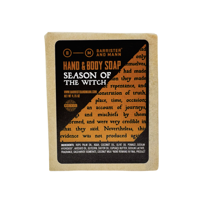 Barrister & Mann Season Of The Witch Hand & Body Soap 4.75oz