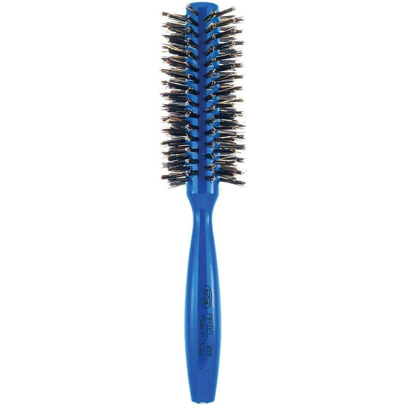 Creative Pro Hair Tools Ariel Blue Italian 3ME Round Boar Bristle Hair Brush Hair Brush