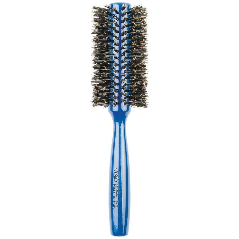 Creative Pro Hair Tools Ariel Blue Italian 3ME Round Boar Bristle Hair Brush Hair Brush
