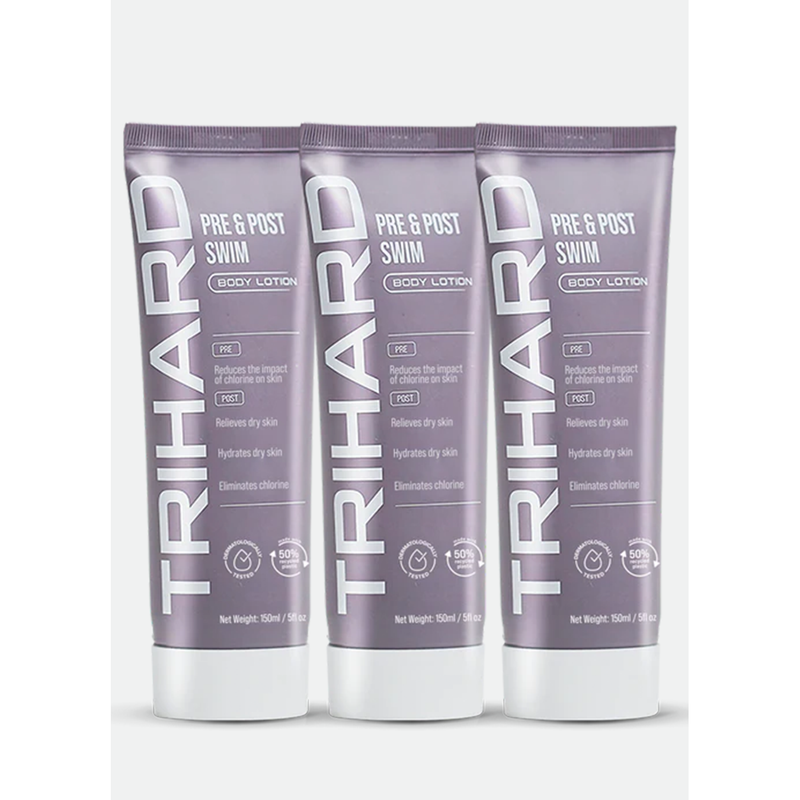 TRIHARD Pre & Post Swim Body Lotion - Pack Of Three Pre-Built Bundle