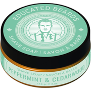 Educated Beards Educated Beards Peppermint & Cedarwood Shave Soap 4 oz Shave Soap