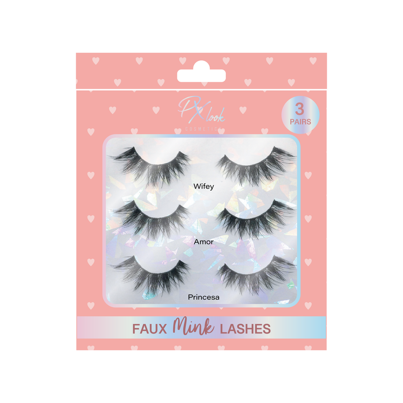 Prolux Cosmetics 3 Pair Faux Mink Lashes Set