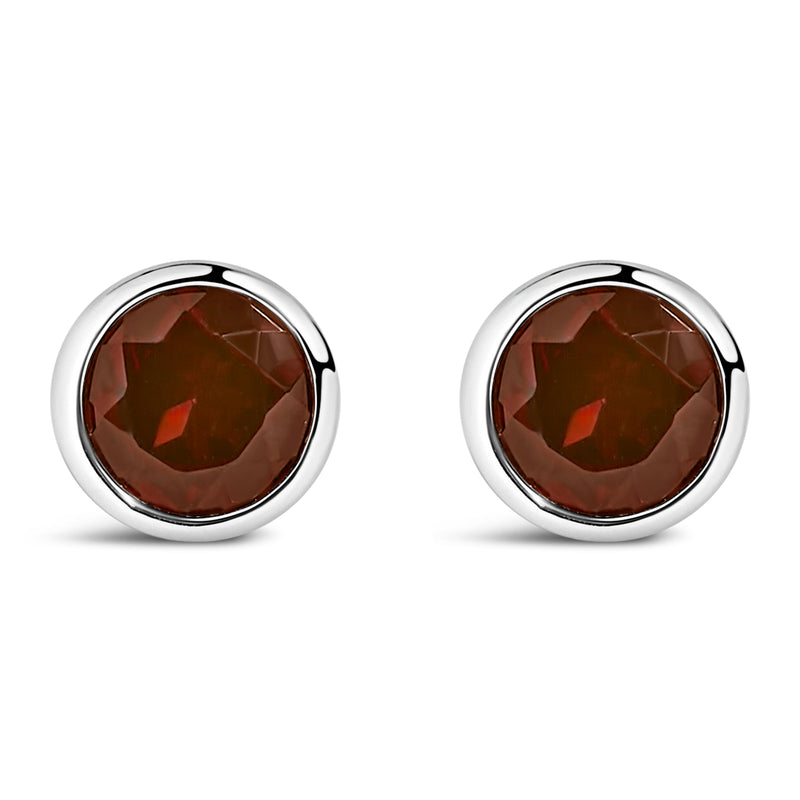 Bids.com .925 Sterling Silver 6MM Bezel Set Created Purple Amethyst Solitaire Stud Earrings Earrings