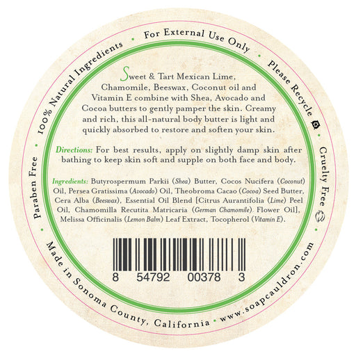 Soap Cauldron Body Butter Mexican Lime Body Butter