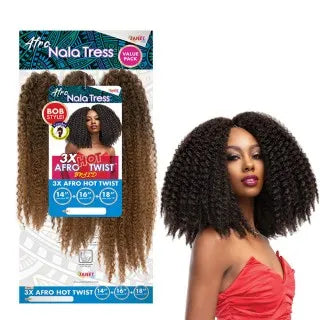 Mill's Beauty Supply Janet Nala Tress 3X Hot Afro 14" - 18" Crochet