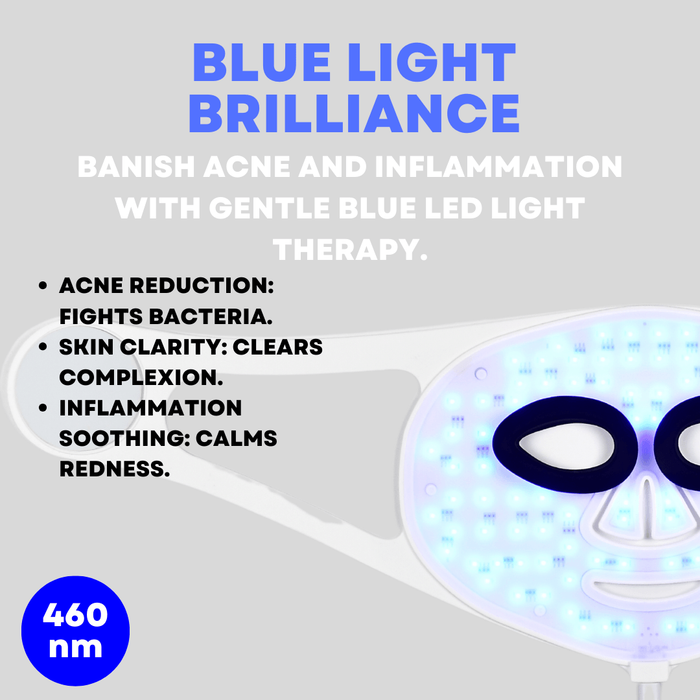 Noor 2.0 Pro LED Light Therapy Mask | Red for Anti-Aging, Blue for Acne, Healing Infrared Light by ZAQ Skin & Body