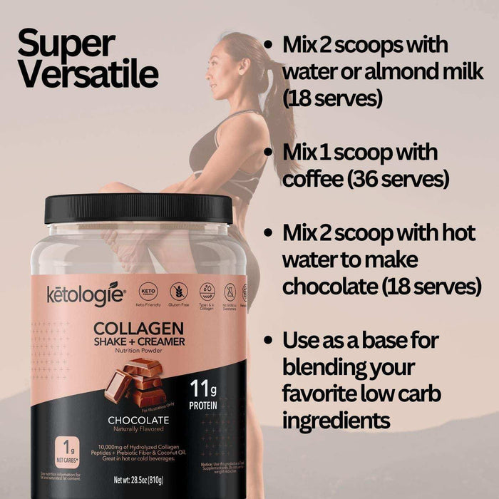 Chocolate Collagen Keto Shake + Creamer - 28.5oz