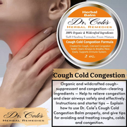 COLEHERBALS 26 - Dr. Cole’s Organic Cough Cold Congestion Relief Balm Herbal