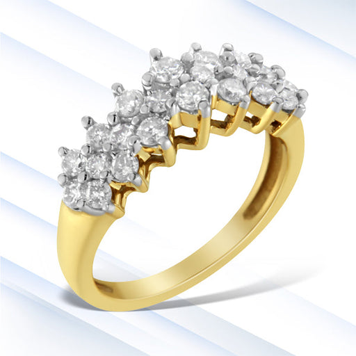 Bids.com 10K Yellow Gold Round Diamond Ring (1 cttw, J-K Color, I1-I2 Clarity) Rings