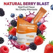 Go Wise Vegan Multivitamin Powder Stick Packs - No Water Needed Multivitamin