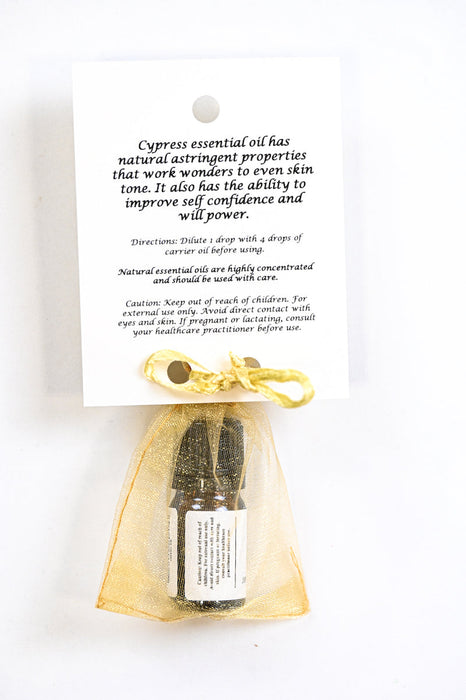 Cypress Essential Oil with Beautiful Diffuser Flower 5ml by Peacefful Intentions