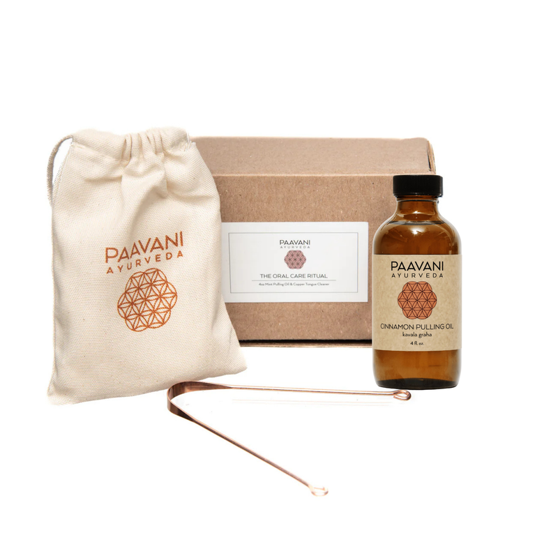 Paavani Ayurveda Cinnamon Oral Care Ritual | Ayurvedic Oil Pulling & Tongue Cleaning variable