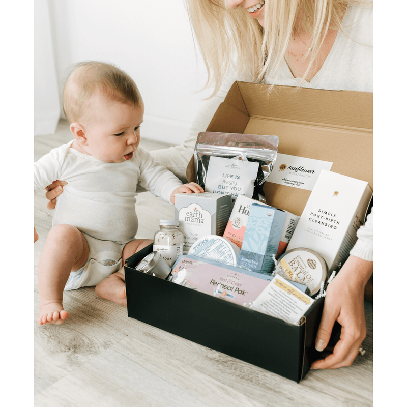 Sunflower Motherhood Deluxe Postpartum Recovery Box Baby Gift Set