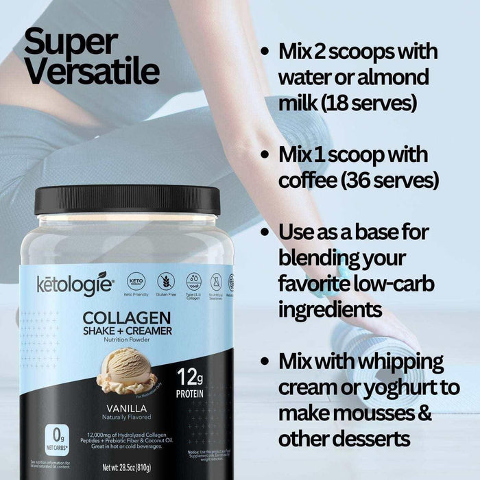 Vanilla Collagen Keto Shake + Creamer - 28.5oz