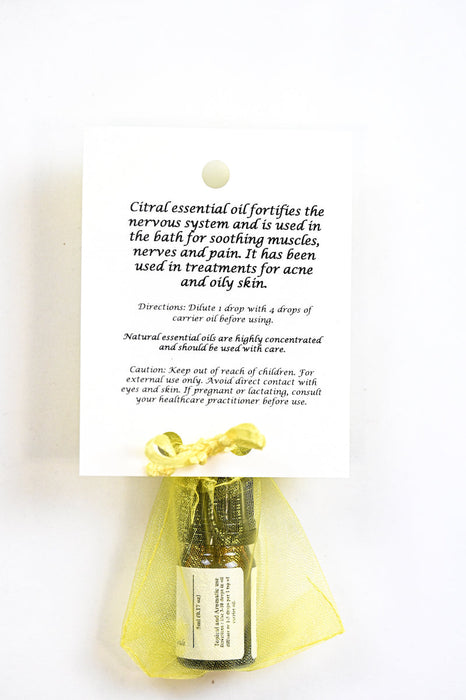 Citral Essential Oil with Beautiful Diffuser Flower 5ml by Peacefful Intentions