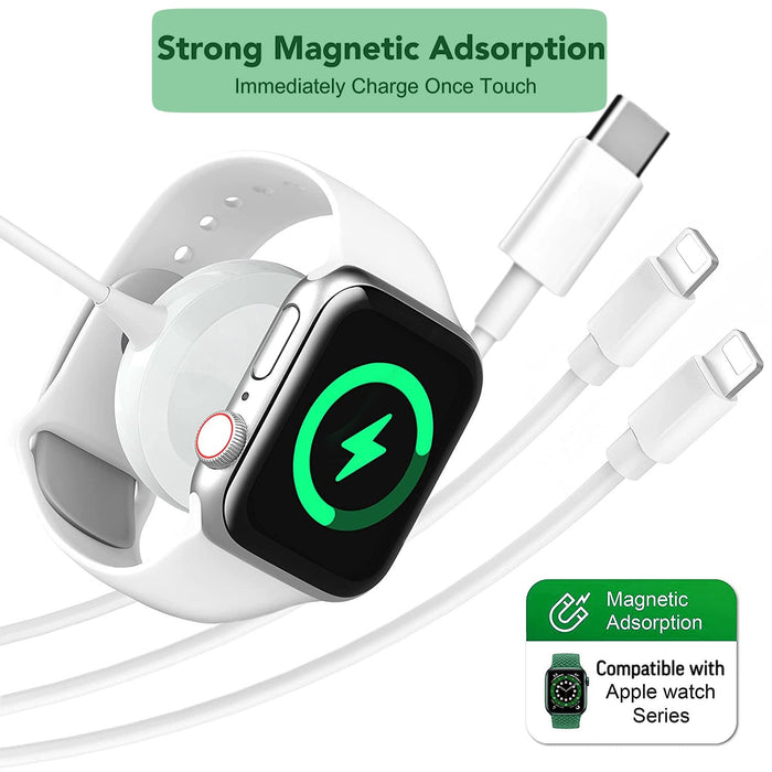 Top-Up 3 in 1 USB C Charging Cable for Phone and Watch