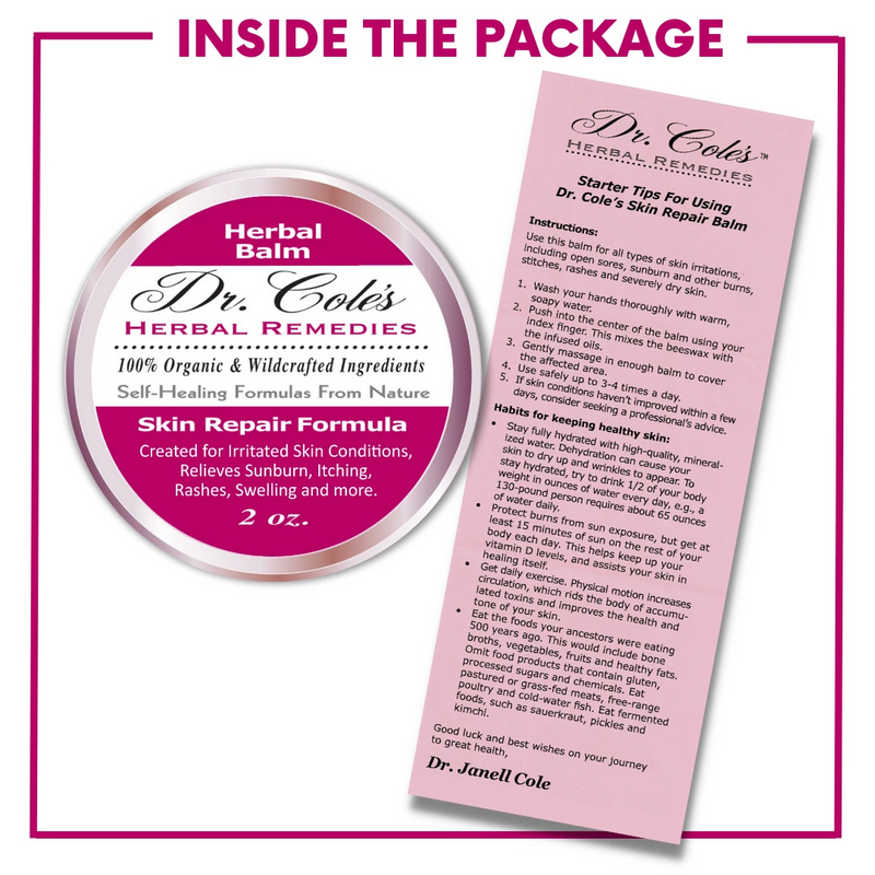 COLEHERBALS 16 - Dr. Cole's Organic Skin Repair Herbal Balm Herbal