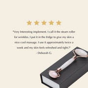 EpiLynx Rose Quartz Facial Roller – Dual-Ended Beauty Tool for Calming, Cooling & Skin Radiance